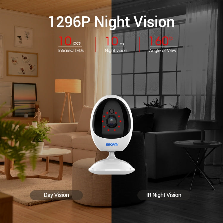 ESCAM QF006 3MP 1296P HD Indoor Wireless PTZ IP Camera IR Night Vision AI Humanoid Detection Home Security CCTV Monitor, AU Plug, UK Plug, EU Plug, US Plug ESCAM QF006 3MP 1296P HD Indoor Wireless PTZ IP Camera IR Night Vision AI Humanoid Detection Home Security CCTV Monitor, AU Plug, UK Plug, EU Plug, US Plug